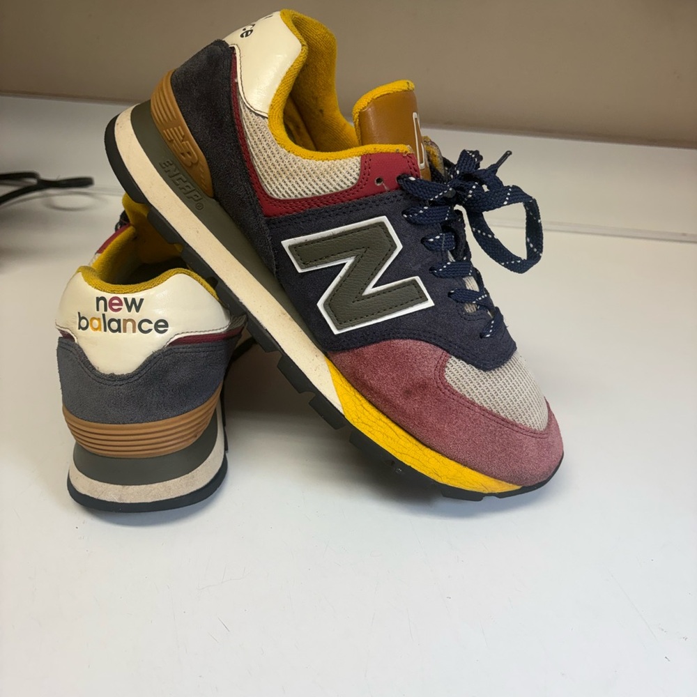New Balance Yellow and White Sneakers